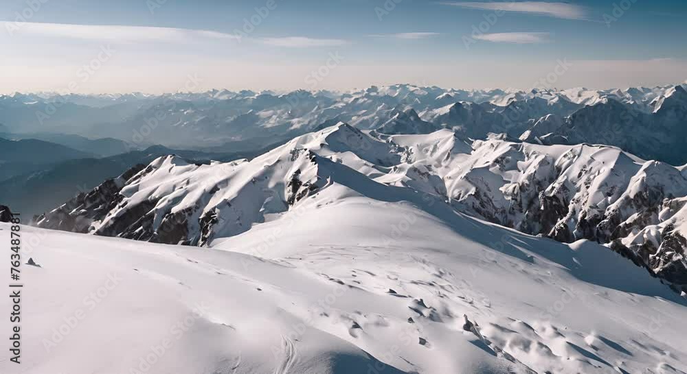 Top of a snowy mountain. Top of a snowy mountain.