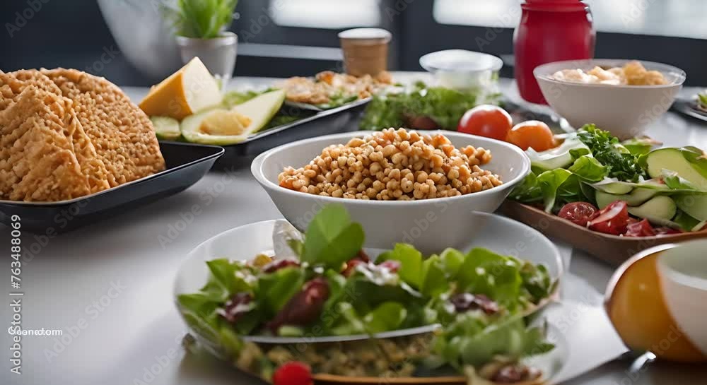 Salad in the office. Salad in the office.