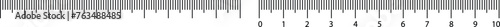 Set of scale with 6 inch, 15 centimeter with markup and numbers. Measuring charts of metric, imperial units. Collection of distance, height, length measurement tool templates. Sewing tool line vector.