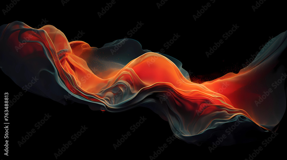 Fototapeta premium stunning and intense close-up images showcasing fluid formations against a black background