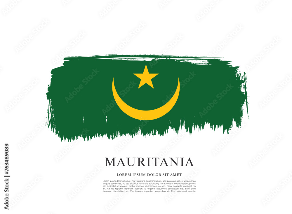 Flag of Mauritania vector illustration Flag of Mauritania vector illustration