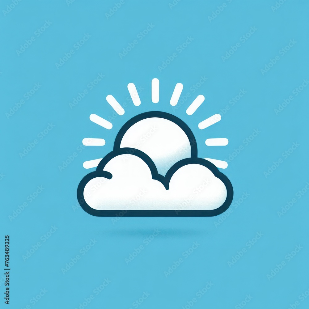 The sun hidden behind a cloud.