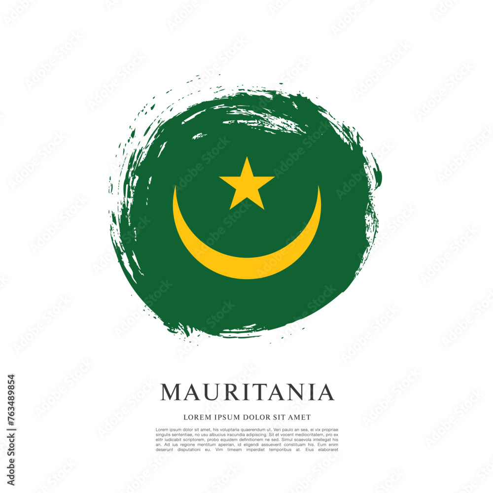 Flag of Mauritania vector illustration Flag of Mauritania vector illustration