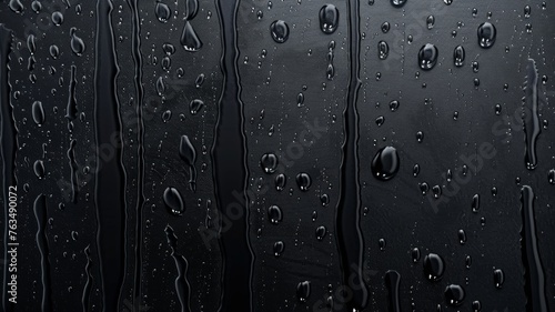Background photo of rain drops on dark glass