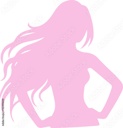Determined and Beautiful Woman Silhouette