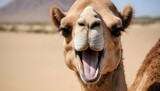 A Camel With Its Mouth Open In A Contented Smile Upscaled 4