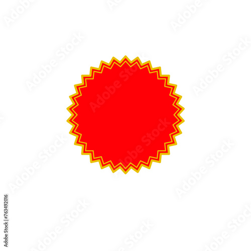 Set of vector red price tag icons. Special offer or shopping discount label. Retail paper sticker. Promotional sales badge. Vector illustration.