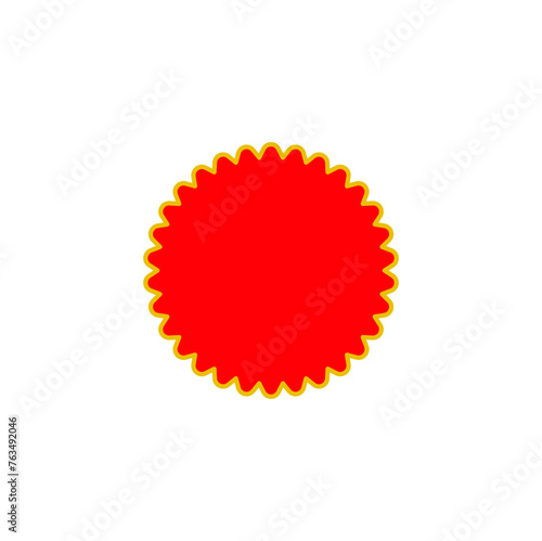 Set of vector red price tag icons. Special offer or shopping discount label. Retail paper sticker. Promotional sales badge. Vector illustration.