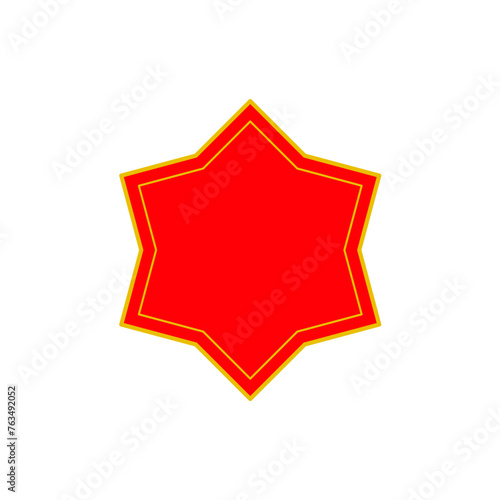 Set of vector red price tag icons. Special offer or shopping discount label. Retail paper sticker. Promotional sales badge. Vector illustration.