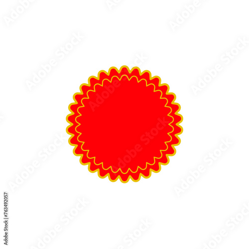 Set of vector red price tag icons. Special offer or shopping discount label. Retail paper sticker. Promotional sales badge. Vector illustration.