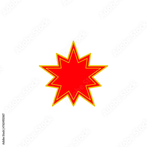 Set of vector red price tag icons. Special offer or shopping discount label. Retail paper sticker. Promotional sales badge. Vector illustration.