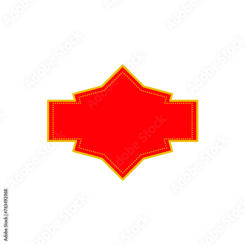 Set of vector red price tag icons. Special offer or shopping discount label. Retail paper sticker. Promotional sales badge. Vector illustration.
