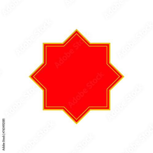 Set of vector red price tag icons. Special offer or shopping discount label. Retail paper sticker. Promotional sales badge. Vector illustration.