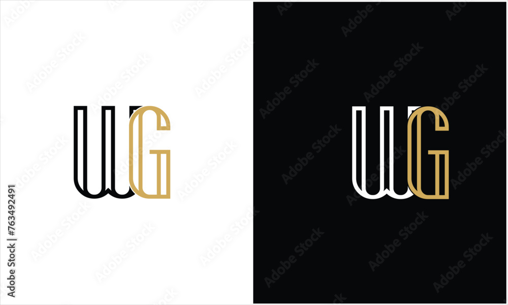GW, WG, G, W, Abstract letters Logo monogram