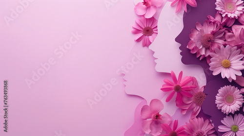 International Women's Day background with copy space, Women's Day holiday © Vlad