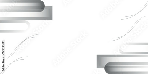 Panoramic geometric shapes on abstract white background eps 10