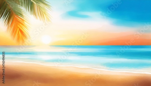 summer holiday concept abstract blur beach sunset texture background
