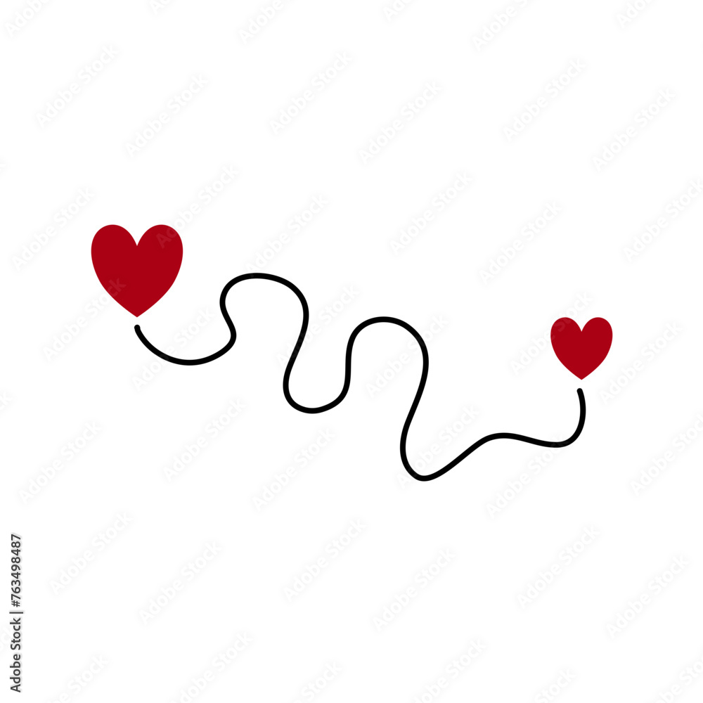 heart line route illustration heart line route illustration