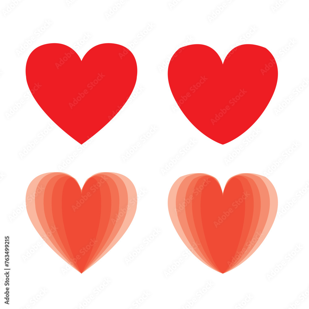 Vector set heart shape . Valentine's Day. Love passion concept. Romantic design. black hearts in the white background. Vector illustration in eps 10.