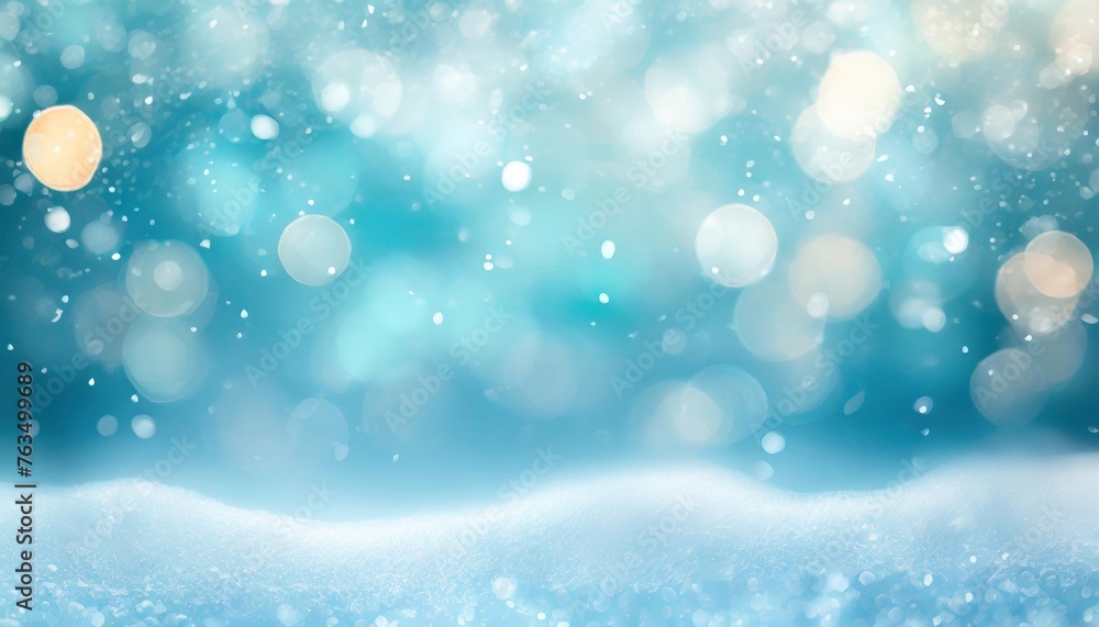 winter background for banners and as an element to create winter mood snow and ice with blurred lights
