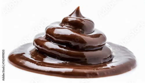 melted chocolate on a white background
