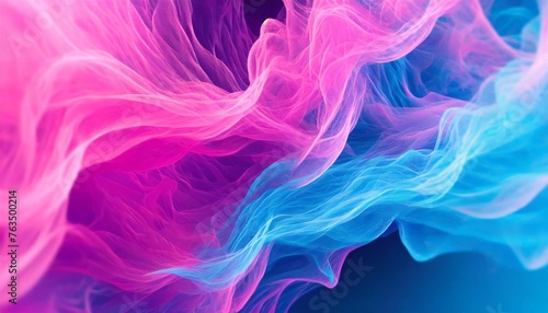 abstract neon pink and baby blue smoke vapor wallpaper background texture organic flowing forms © Diann