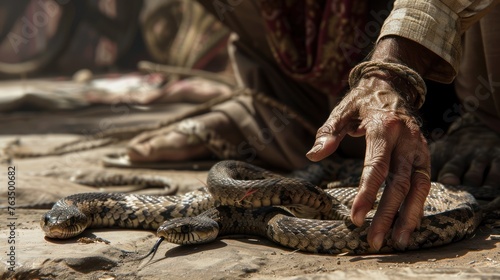 Snake charmer dies from snake  photo