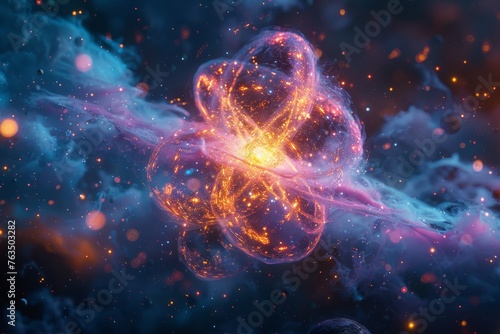Atom molecule as concept for science 