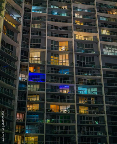 building at night skyscraper miami 