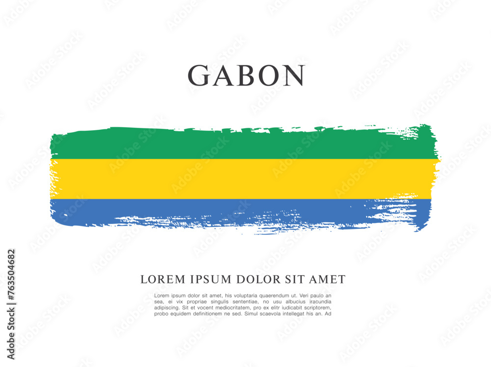 Obraz premium Flag of Gabon vector illustration