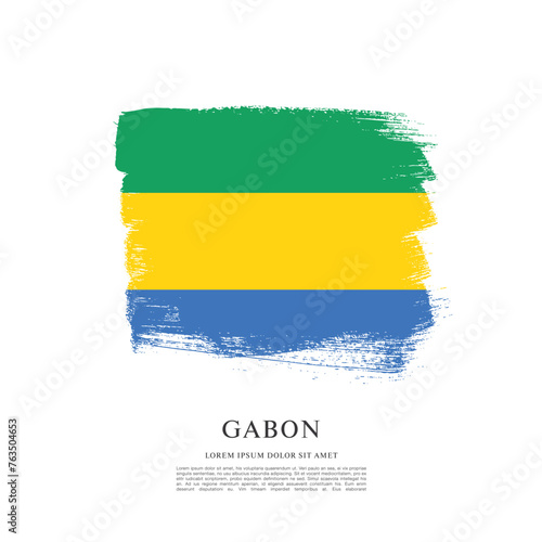 Flag of Gabon vector illustration