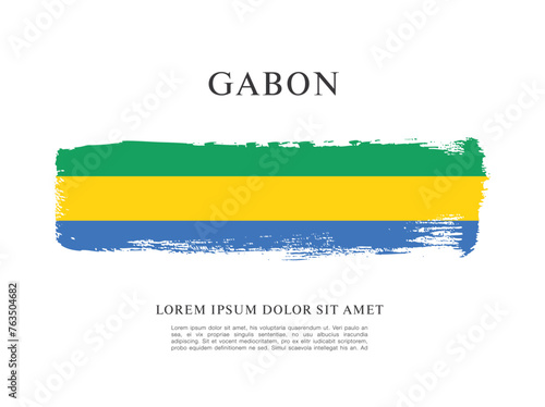 Flag of Gabon vector illustration