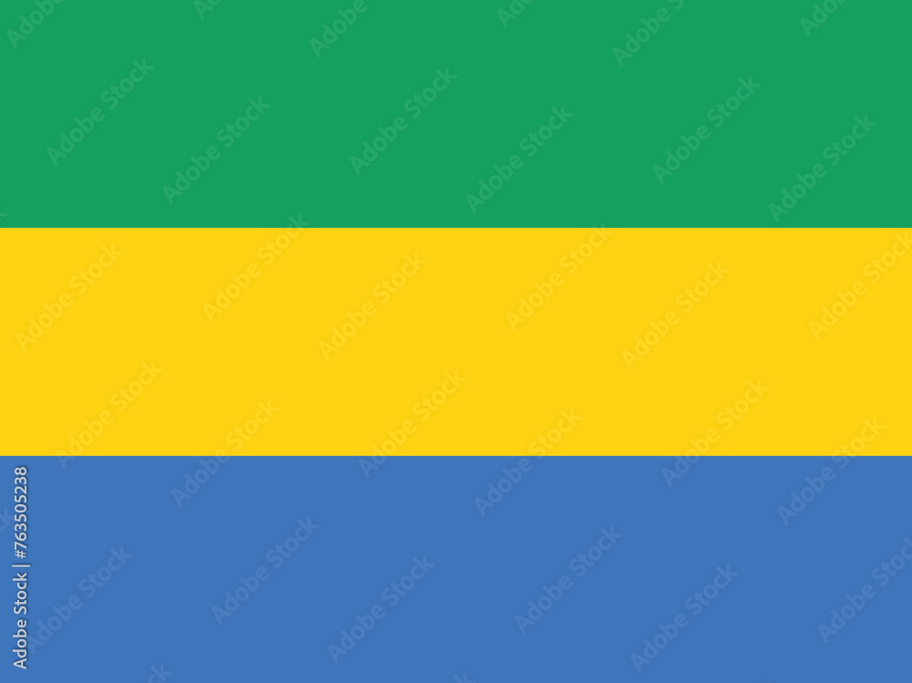 Flag of Gabon vector illustration Flag of Gabon vector illustration