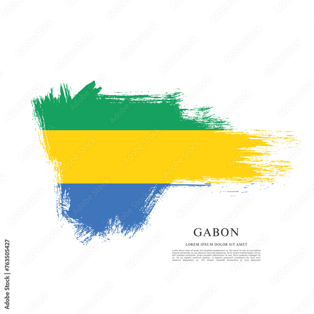 Obraz premium Flag of Gabon vector illustration