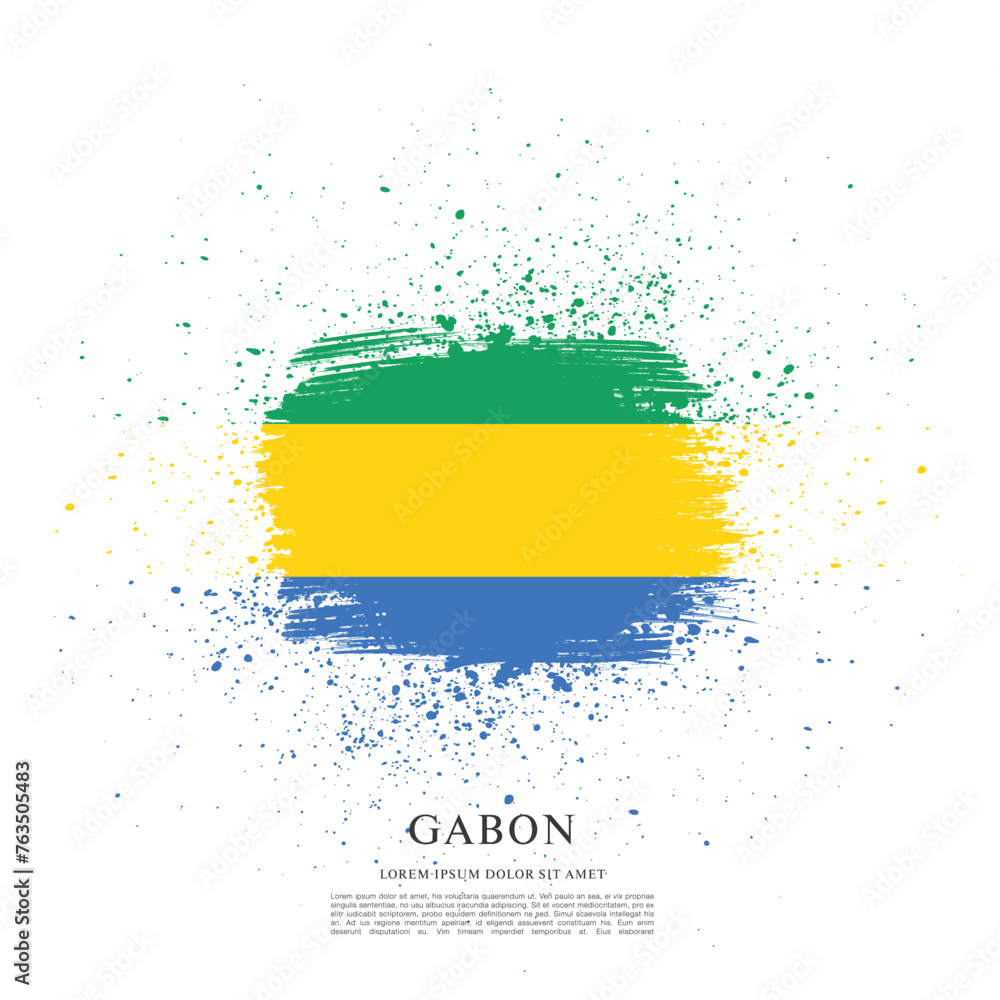 Obraz premium Flag of Gabon vector illustration