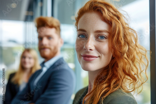 Wallpaper Mural Young Redhead  Woman Selfie with Friends Torontodigital.ca