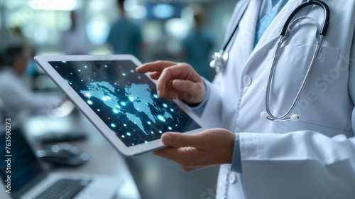 The integration of medical technology in establishing an online health platform that connects patients worldwide for specialized healthcare services photo