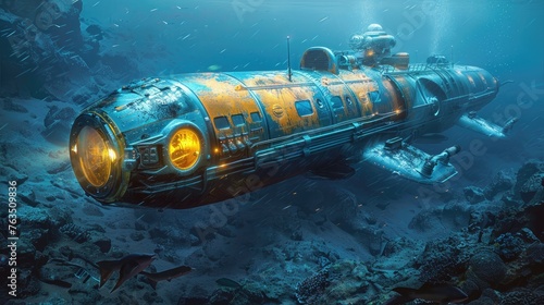 Artistic portrayal of a deep-sea exploration submersible © Gefo