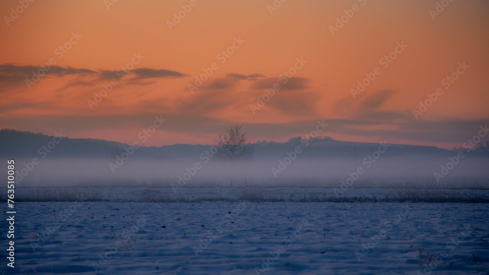Naklejka premium sunset, sea, sun, sky, water, sunrise, ocean, landscape, nature, beach, cloud, clouds, lake, beautiful, horizon, evening, orange, blue, tree, coast, winter, dawn, dusk, summer, reflection