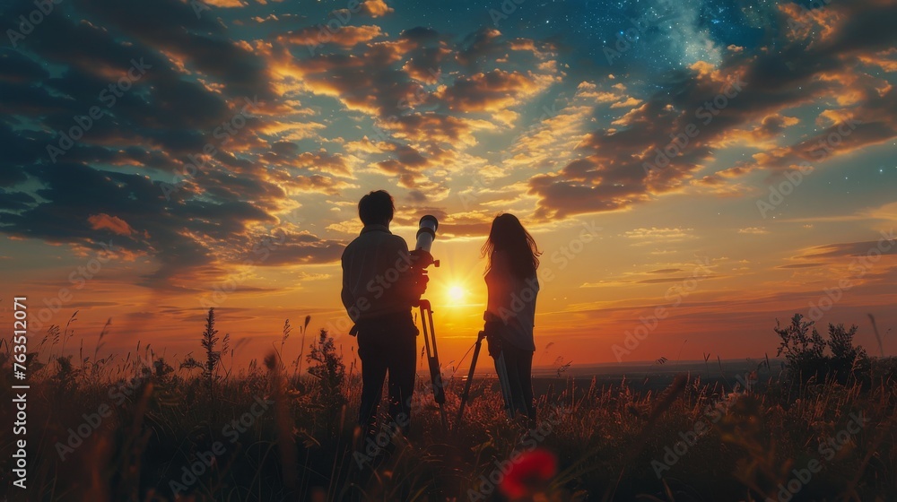 Couple Standing in Grass