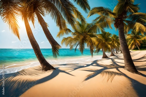 beach with water  sand and trees