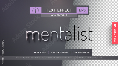 Metal Editable Text Effects, Graphic Styles
