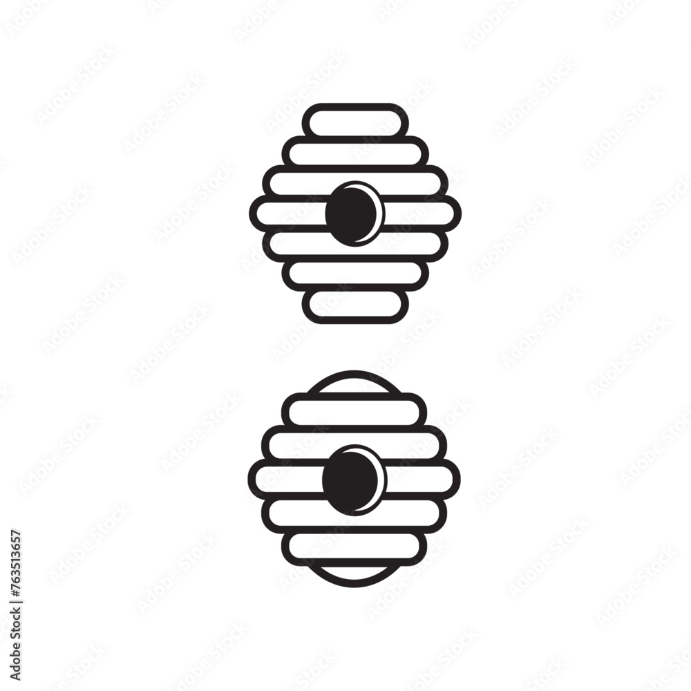 Bee Hive outline silhouette Vector and icon for download Bee Hive outline silhouette Vector and icon for download