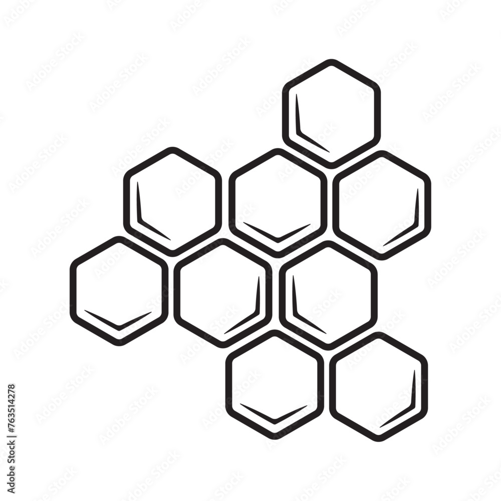 Bee hive, Honeycomb silhouette vector Bee hive, Honeycomb silhouette vector