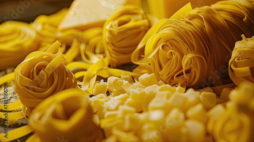 pasta without sauce, adorned with cheese, against a captivating backdrop that pays homage to the rich tradition and exquisite flavors of Italian cuisine.