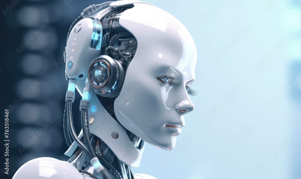 Naklejka premium Artificial intelligence robot