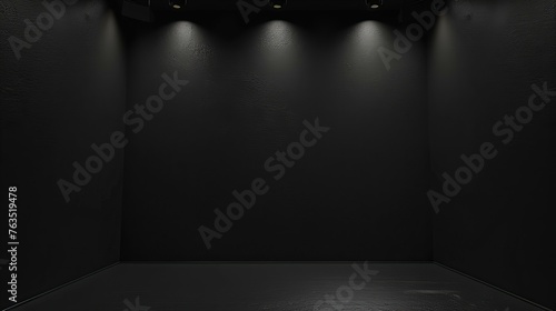 black background for professional business presentation, graphic design ppt slides template with copy space 