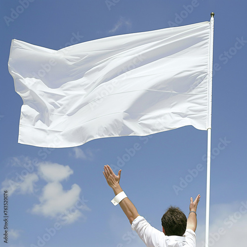 person holding flag