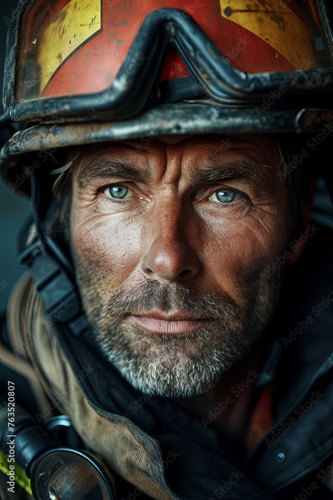 Portrait of a firefighter Portrait of a firefighter