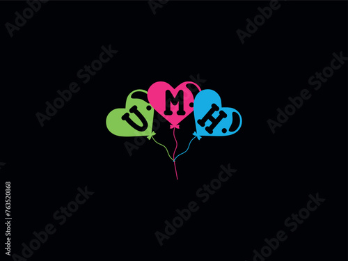 Stylish UMH Letters Logo For Your Kids Shop